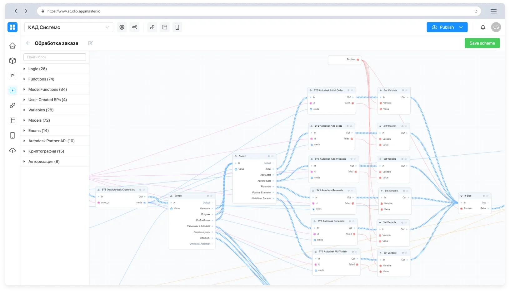 CAD Systems Business Logic Editor AppMaster.io CAD Systems Business Logic Editor AppMaster.io